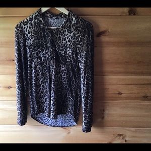 Cheetah Button Down